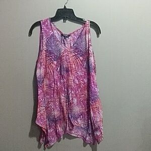George Tropical Print top size 1x
